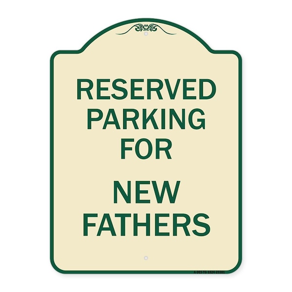 Signmission Parking Reserved for New Fathers Heavy-Gauge Aluminum Architectural Sign, 24" x 18", TG-1824-23381 A-DES-TG-1824-23381 - main